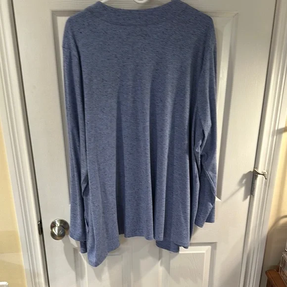 Women's space dyed Open Front Cardigan - Picture 3 of 5